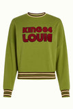 King Louie valentina sweater peachy posey green 09404-253