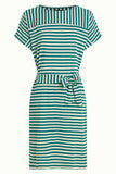 King Louie vera tunic dress chopito stripe ponderosa green 08867-205