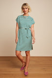 King Louie vera tunic dress chopito stripe ponderosa green 08867-205
