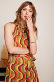 King Louie virna midi dress jiggy ribbon red 09462-652