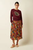 King Louie Febe Sweater Peachy Cabernet Red
