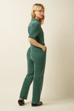 King Louie Garbo ZIp Jumpsuit Corduroy matcha green