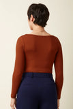 King Louie Lili Tee Uni Rib Spicy Brown