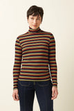 King Louie Rollneck Top Frostine Stripe Spicy Orange
