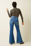 King Louie Rollneck Top Frostine Stripe Woodbine Green