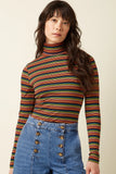 King Louie Rollneck Top Lumi Stripe Multi Color