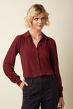 King Louie carina blouse viscose light Rhubarb Red