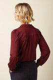King Louie carina blouse viscose light Rhubarb Red