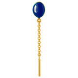 LULU Copenhagen balloon Dazzeling Blue gold plated earring LULU-1276