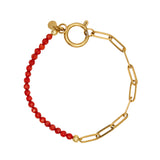 Madam the Label armband chain big koraal goud