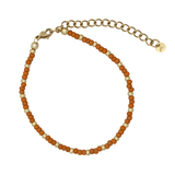 Madam the Label armband miyuki goud/brique