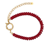 Madam the label Armband sammie big rood goud