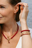 Madam the label Armband sammie big rood goud