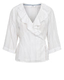Nümph nuhalston wrap shirt bright white 705262-9000