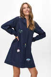 Nümph nuchiku dress dark blue denim 706039-3012