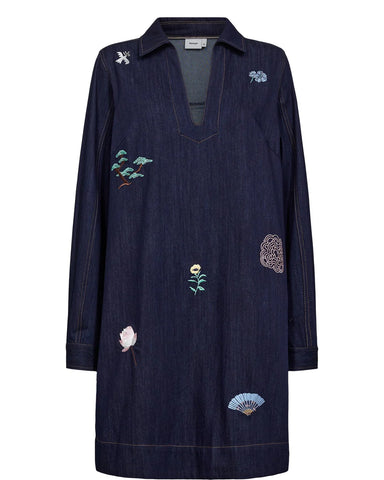 Nümph nuchiku dress dark blue denim 706039-3012