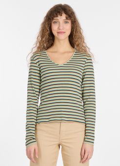Ragwear janewe stripes Longsleeve ocean green 2521-25004-5024