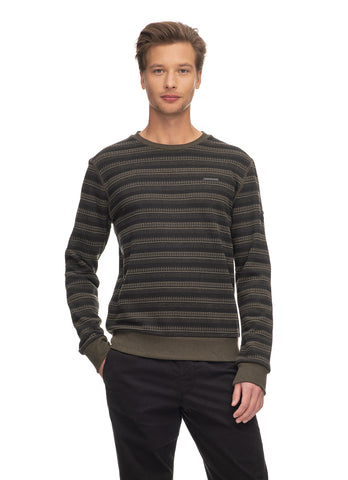 Ragwear sweatshirt inddie print olive 2322-30002-5031