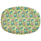 Rice large rectangular diner plate blue soft yellow Emma's MELPL-EMMA