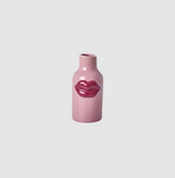 Rice ceramic vase pink with dark pink lips CEVAS-XSLIPI