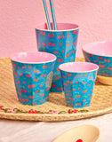 Rice medium melamine cup blue with cherry love print MELCU-CHERB