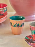 Rice medium melamine cup coral with Hilma forever print MELCU-HILF