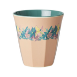Rice medium melamine cup coral with Hilma forever print MELCU-HILF