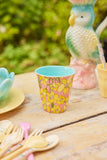 Rice medium melamine cup soft pink with daffodils print MELCU-DAFF