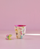 Rice medium melamine cup with butterfly print MELCU-BUTF