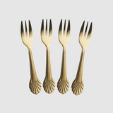Rice stainless steel fork gold set of 4 SHFOR-4ZGOL