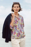 Seasalt Cornwall Larissa shirt lino foxglove chalk B-WM23525-31936