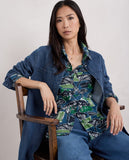 Seasalt Cornwall Larissa shirt sketchbook trees sea cave B-WM29562-33014