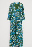 Seasalt Cornwall etta dress regular paper hellebores forest green WM35615_PAPER