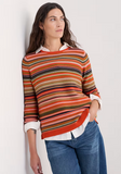 Seasalt Cornwall makers jumper- Ripple Marks pear Multi