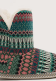 Seasalt Cornwall snooze slipper booties Weaving Needle Dark Forage