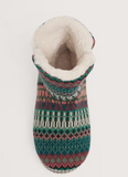 Seasalt Cornwall snooze slipper booties Weaving Needle Dark Forage