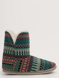 Seasalt Cornwall snooze slipper booties Weaving Needle Dark Forage