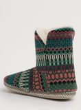 Seasalt Cornwall snooze slipper booties Weaving Needle Dark Forage