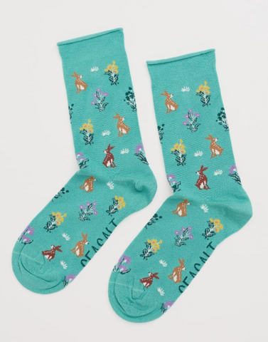 Seasalt Cornwall women's bamboo arty socks burrow tidal AC17165_BURROW