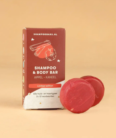 Shampoo bar mini shampoo & body bar appel - kaneel