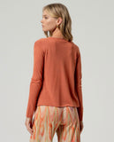 Surkana Buttoned V-Neck Cardigan Tile