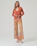 Surkana Buttoned V-Neck Cardigan Tile