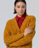 Surkana V-neck cardigan mustard 555ALBO332-11