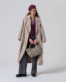 Surkana V-neck cardigan with fantasy knit bourdeaux 555OMAR337-44