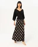Surkana V-neck jumper kimono sleeves black 514BACO233-00