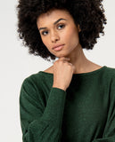Surkana boat neck jumper batwing sleeves green 554NEXU232-61