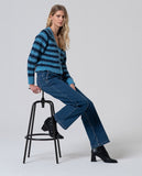 Surkana cardigan with three buttons blue 565MARA332-51