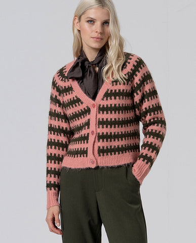 Surkana cardigan with three buttons pink 565MARA332-30