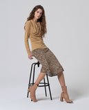 Surkana crossover-neck T-shirt gold 565IRLU014-91