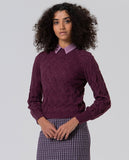 Surkana fantasy knit sweater bourdeaux 555OMAR236-44